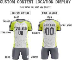 ชุดเสื้อฟุตบอลของผู้ชายชุดเสื้อฟุตบอลผ้าโพลีเอสเตอร์พิมพ์ลายลอกลายด้วยความร้อน100% สำหรับผู้ใหญ่แห้งเร็ว - Product Image 3