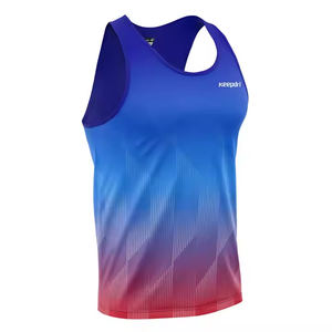 Ropa deportiva sin costuras personalizada OEM/ODM para correr, conjuntos de rendimiento de UNIFORMES DE EQUIPO transpirables con camisetas sin mangas impresas, camisetas, camisetas - Product Image 3