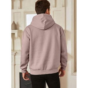 Plain Colored Full Zip Hoodie Sweatshirt Soft Brushed Fleece Custom Logo OEM - Product Image 6