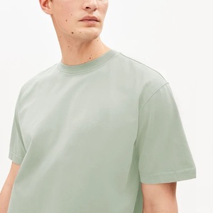 Nueva Llegada, Camiseta de Manga Corta para Hombre, Color Sólido, Hombros Caídos, 100% Algodón, Corte Holgado, Estampado en Serigrafía, de Secado Rápido, Venta al Por Mayor - Product Image 3