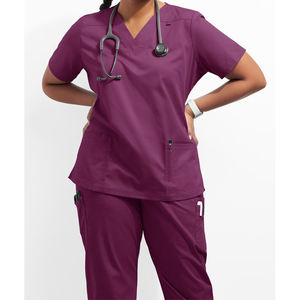 Conjunto de Jogger con cuello en V para mujer, uniformes médicos de enfermera con múltiples bolsillos y pantalón Cargo para hospitales - Product Image 5