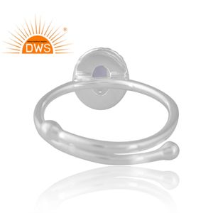 แหวนพลอยบุษราคัมสีเงินธรรมชาติดีไซน์ใหม่เครื่องประดับออกแบบตามต้องการของขวัญสำหรับผู้หญิงสำหรับผู้หญิง - Product Image 2