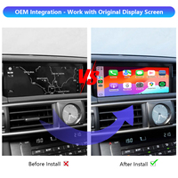 Kit d'interface de module décodeur sans fil CarPlay Android Auto ES NX RX UX pour Lexus 2014 - 2020 avec commandes par joystick