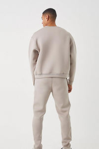 New Arrival Cotton Fleeced Knitted <b>Leisure</b> Style Men Tracksuits Custom Graphic <b>Suits</b> Soft Daily Crew Neck Sweatsuit - Product Image 2