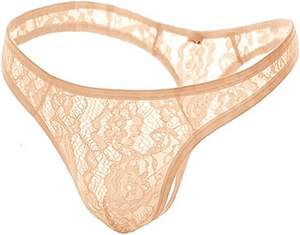 String pour hommes sous-vêtements sexy en dentelle transparente populaire imprimé pantalon serré G-string culotte bosses <span class=keywords><strong>Gay</strong></span> hommes seulement - Product Image 4