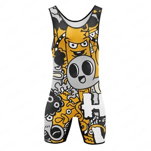 <b>Men</b> <b>Bodysuit</b> Undershirts Gym Sports Vest Leotard <b>Men</b> Boxers Wrestling Singlets Bodybuilding Jumpsuits From M-2XL - Product Image 4