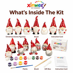 <span class=keywords><strong>Kit</strong></span> de Peinture <span class=keywords><strong>DIY</strong></span> en Céramique pour Figurines de Noël Gnome – Peignez Votre Propre Gnome des Fêtes – Décoration de Jardin – Ensemble d'Art et d'Artisanat pour Enfants – Vente en Gros - Product Image 2