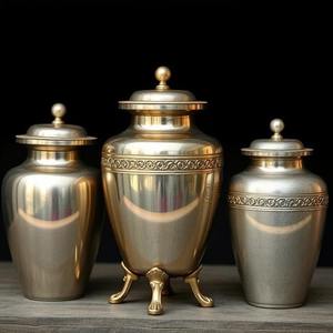 Urnas de cremación de metal Art Deco de lujo de alta calidad, exquisito homenaje a los seres queridos con notas de la India y características de pizarra - Product Image 4