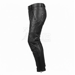 Vêtements de moto en cuir de haute qualité pour hommes, pantalon respirant et flexible avec des caractéristiques de sécurité, utilisation durable en toutes saisons - Product Image 5