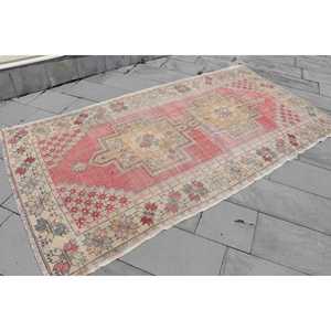 พรมขนาด 4.4x8.5 ฟุต, พรมวินเทจตุรกี, พรมสีแดงขาวล้วน - Product Image 2