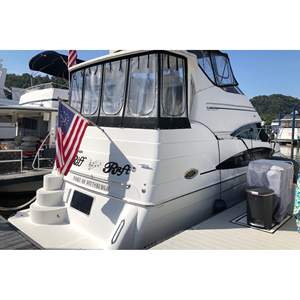 Yate a motor de lujo Carver 366 de 2004 con motor interno, casco de fibra de vidrio para turismo, cruceros, pesca y deportes, con mano de obra soldada. - Product Image 5