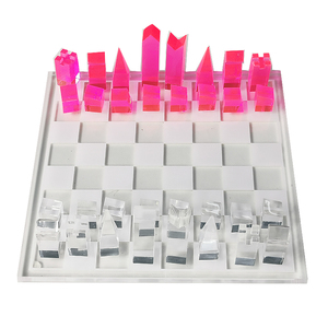 Juego de Ajedrez de Acrílico Personalizado, Juego de Ajedrez de Lujo <span class=keywords><strong>con</strong></span> Tablero de Lucite, Venta al Por Mayor OEM - Product Image 3