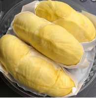 Authentieke vers gesneden Monthong Durian uit Thailand, kant-en-klaar, zoete romige snack, verpakt voor gemak, altijd beschikbaar, natuurlijke kwaliteit.