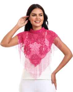 Diseño perfecto para Club Wear Lujoso Vestido de fiesta de noche bordado con cuentas a mano Flecos de capa brillante pesada Gasa usable - Product Image 5