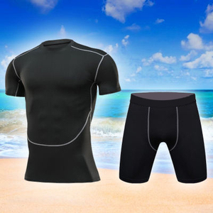 Vêtements de protection solaire pour hommes Rush Guard Surf Shirt Compression Rashguard - Product Image 4