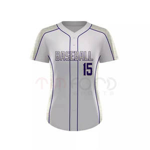 Maillot de softball pour femmes en gros, 2 boutons, haute qualité, séchage rapide, respirant, vêtements de sport fabriqués au Pakistan - Product Image 2