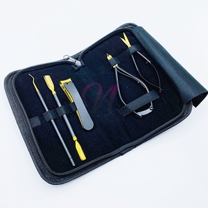 Black with Gold Nail Pusher A+ Quality Surgical Grade Stainless Steel <b>Manicure</b> & Pedicure Tools Cuticle Pusher at Wholesale Rate - Product Image 6