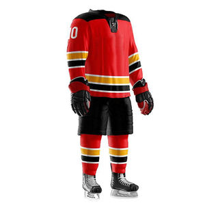 Maillot de hockey sur glace pour homme de haute qualité, imprimé avec logo personnalisé, coupe ajustée, en spandex/polyester, séchage rapide, uniforme d'équipe sportive - Product Image 6