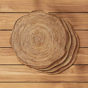 เสื่อรองจานหวายลายหอยเชลล์เสื่อธรรมชาติสำหรับโต๊ะรับประทานอาหารโบโฮตกแต่งโต๊ะในบ้านไร่แบบชนบทชุดเครื่องใช้บนโต๊ะอาหารผ้าทอเป็นมิตรต่อสิ่งแวดล้อม - Product Image 3