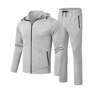 Conjunto Deportivo Premium 2025 de 2 Piezas, Informal, Transpirable, 100% Poliéster, Felpa, Manga Larga, Cierre Completo, para Gimnasio, Trotar, Deportes, Invierno - Product Image 1