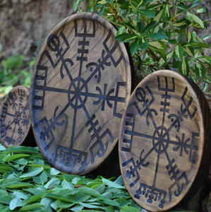 Assiette de service en bois de pin de haute qualité, style américain, écologique, durable, polie, ronde, alimentaire, vaisselle - Product Image 6