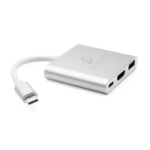 3 in 1 Type C <b>Hub</b> Adapter with 4K for HDMI <b>USB</b> 3.1 Charging Interfaces Durable Aluminium Alloy for Data Transfer and Charging - Product Image 3