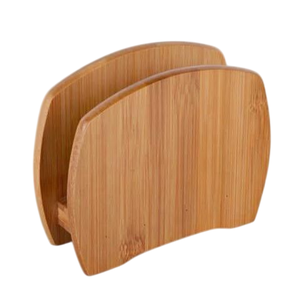 Servilletero de madera de roble oscuro clásico, accesorio decorativo de mesa hecho a mano, soporte de tejido para bodas o fiestas - Product Image 5
