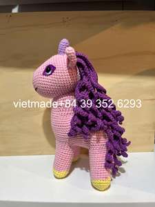 Vente en gros de Offre Spéciale 2024 100% fait à la main adorable poney crochet Anime jouet Amigurumi poupée anniversaire cadeau de noël pour les enfants - Product Image 5
