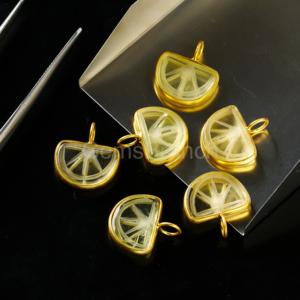Precioso Amuleto de Cuarzo Limón Tallado en Forma de Fruta Naranja, Colgante de Piedra Preciosa de Cuarzo Vermeil Dorado, Joyería de Cristal Curativo de Plata de Ley - Product Image 6