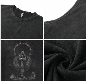 Camiseta informal sin mangas de verano para hombre High Street Dark Style con Reaper Printed Front Logo Lavable Sports Fitness Vest - Product Image 4