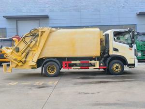 Camion de nettoyage de poubelles de 7 m³ avec compacteur de déchets pour l'élimination des déchets communautaires, compacteur de déchets hydraulique avec élévateur de bacs - Product Image 6