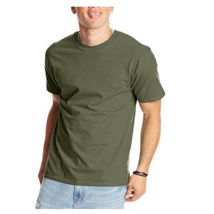 Camiseta de Hombre con Patrón Sólido, Peso Pesado de 220 Gramos, Modelo Personalizado Comprimido, Número de Modelo, Hecho de Poliéster/Algodón, Serigrafía - Product Image 3