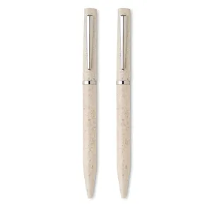 Set di Penne Promozionali Ecosostenibili in PEAT Verde per Merchandising - Product Image 5