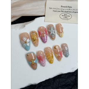 Bloom Mirage – Ongles Press-On Design Mirage Haute Couture pour une embellissement des ongles élégant - Product Image 1
