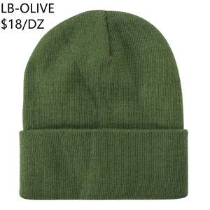 Gorro de Punto para Mujer Lb, 100% Acrílico, Gorro de Invierno Suave, Informal, de Color Sólido, Tipo Estándar - Product Image 3