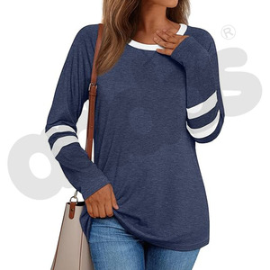 Camiseta Casual Extra Grande Personalizada para Mujer, Jersey de Alta Calidad con Logotipo Bordado, Diseño Sólido, Talla Grande - Product Image 3