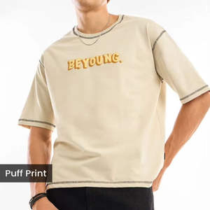 เสื้อยืดผู้ชายขายดีที่สุดเสื้อ100% ผ้าฝ้ายทรงหลวมเสื้อโลโก้ตามสั่งเสื้อยืดแฟชั่นฤดูร้อนของผู้ชายในปากีสถาน - Product Image 1