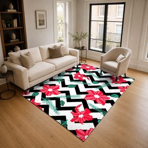 <b>RUGS</b> DEPOT LXDP-0614 Wholesale Multicolor Neutral Ethnic Kilim Digital Printed Machine Washable Chenille Area <b>Rug</b> <b>Non</b> <b>Slip</b> - Product Image 2