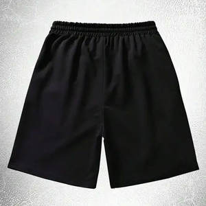 Pantalones cortos de playa de algodón/poliéster antiarrugas transpirables informales de verano para hombre de alta calidad al por mayor, felpa francesa digital teñida lisa - Product Image 2