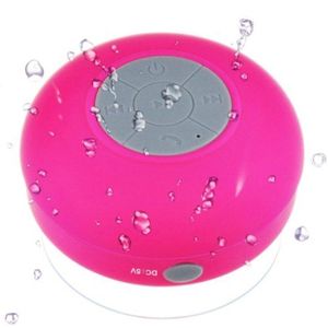 มินิกันน้ำ IPX6 สำหรับลำโพงบลูทูธในห้องอาบน้ำพร้อมไฟ LED และไมโครโฟน-สีชมพู - Product Image 1