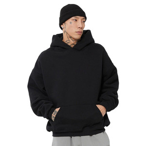 Sweats à capuche à épaules tombantes pour hommes 300-400 GSM Fleece Custom 3D Puff Print Pullover Hoodies à vendre Custom Graphic Oversized Hoodies en vrac - Product Image 2