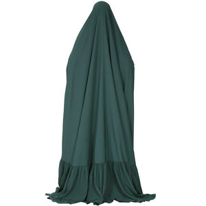 Ropa musulmana tradicional de primera calidad, Colección musulmana de manga larga, Abaya, holgado/gran tamaño, con volante de plumón largo - Product Image 4