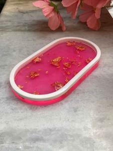 Resin <b>Decorative</b> Tray in Multiple Colors Cosmetic Organizer Home <b>Decor</b> Oval Resin Tray Vanity Tray High Quality - Product Image 6