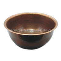 Bol de pédicure pour spa des pieds en cuivre pur au design moderne, bol en cuivre martelé au design moderne, finition antique