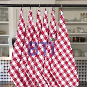 Paño de Cocina a Cuadros Teñido con Hilo BTI, 100% Algodón, Secado Rápido, Súper Absorbente, Antimicrobiano, Paño para Platos, Paño de Té - Product Image 6