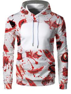 2025 logotipo personalizado otoño transpirable ropa de gimnasio 100% poliéster camisa de sublimación en blanco deporte secado rápido manga larga Sudadera con capucha para hombre - Product Image 3