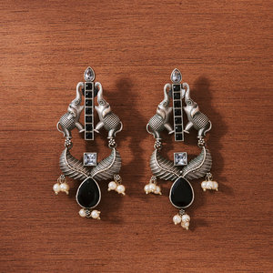 ต่างหูทันสมัยพร้อมเคลือบออกซิไดส์เครื่องประดับแฟชั่นเทียมขายส่งในอินเดีย - Product Image 2