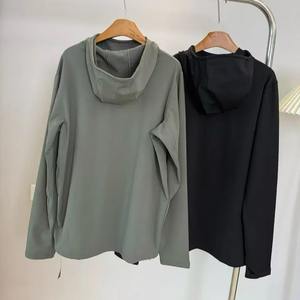 Autumn Winter Couple Fleece Hoodie <b>Long</b> <b>Sleeve</b> Round Neck Sweatshirt Breathable and Waterproof Cotton Inner Wear <b>T</b>-<b>shirt</b> - Product Image 2