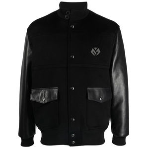 เสื้อแจ็คเก็ตผู้ชาย,แจ็คเก็ตแฟชั่นใหม่สีดำแขนหนังฤดูหนาว - Product Image 1