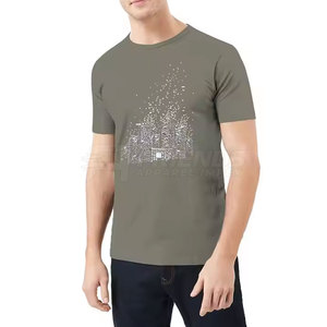 Camisetas Modernas con Pedrería para Hombre, 100% Algodón, Tejido de Punto, Ligeras, Cómodas, Estilo Casual y Elegante - Product Image 2